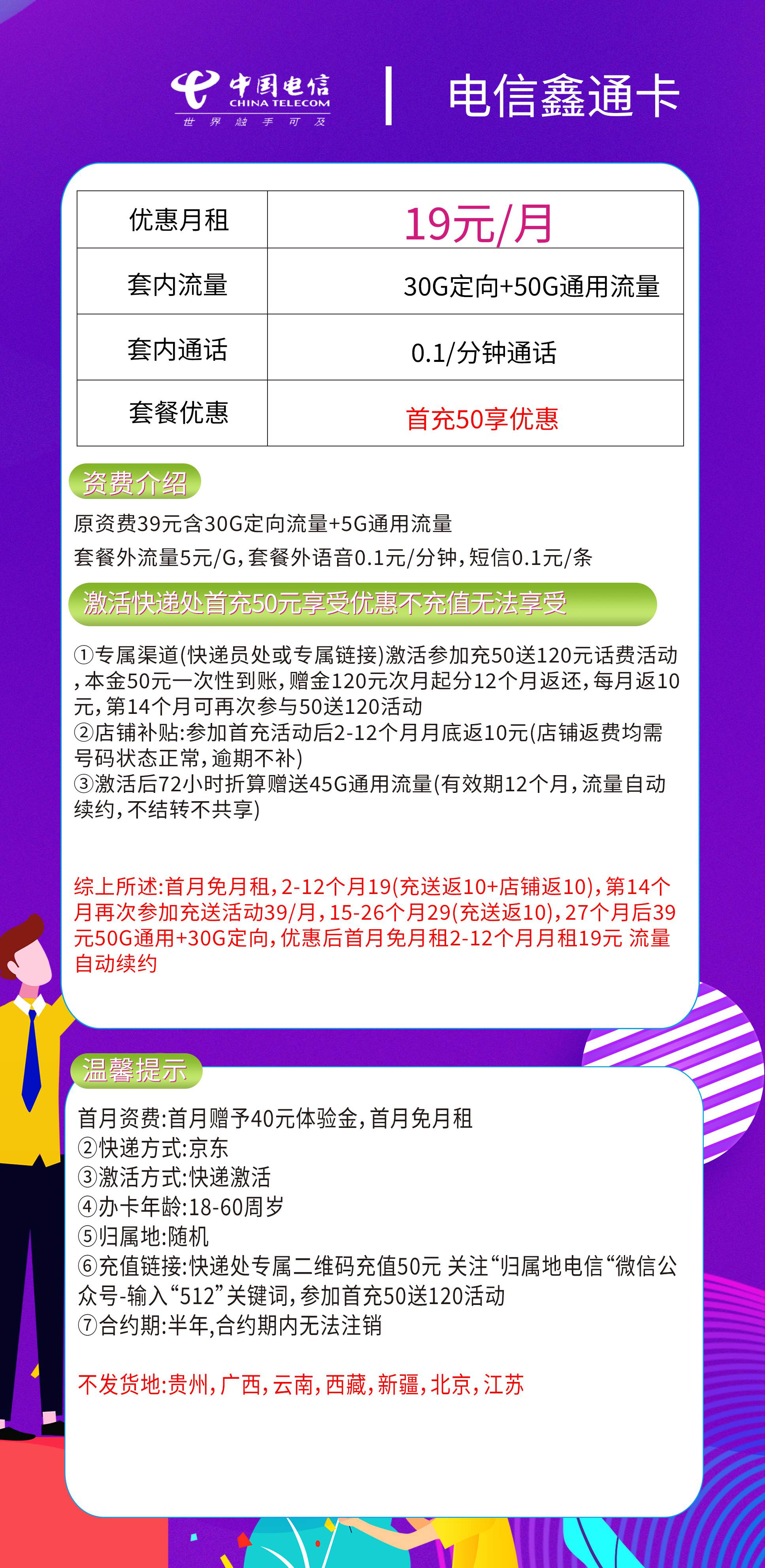 365套餐网，电信鑫通卡资费套餐介绍