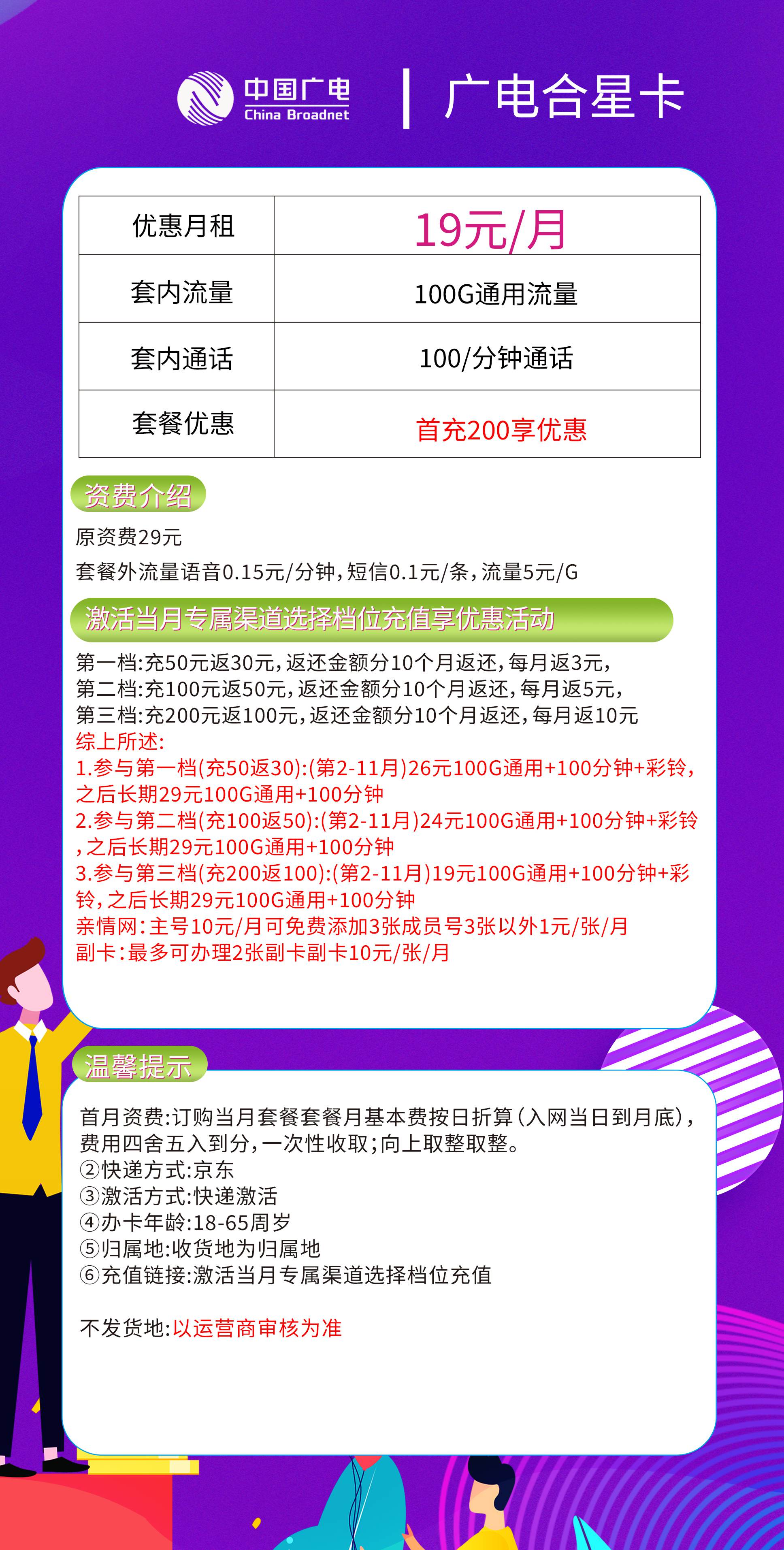 365套餐网，广电合星卡资费套餐介绍