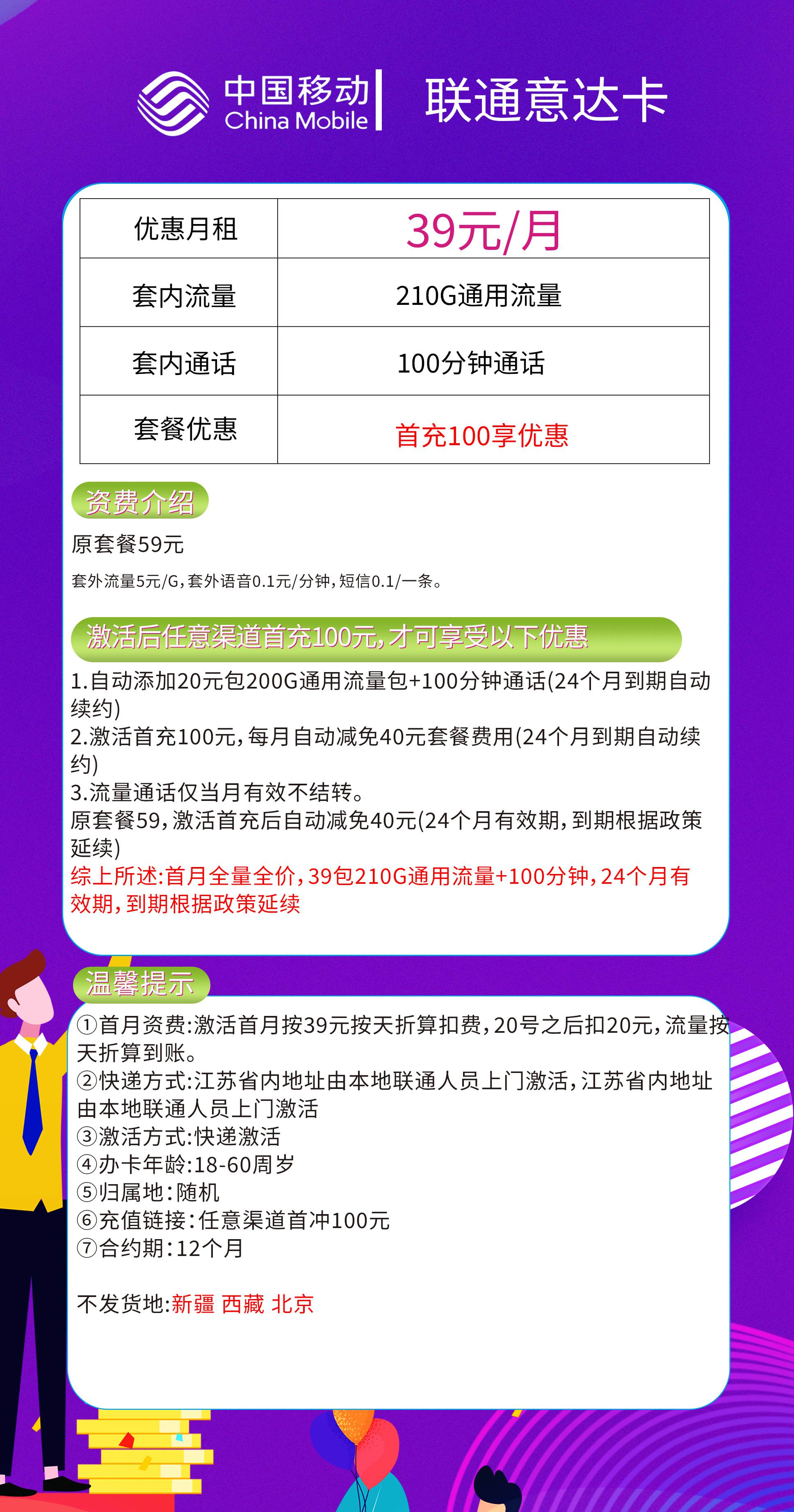 365套餐网，联通意达卡资费套餐介绍