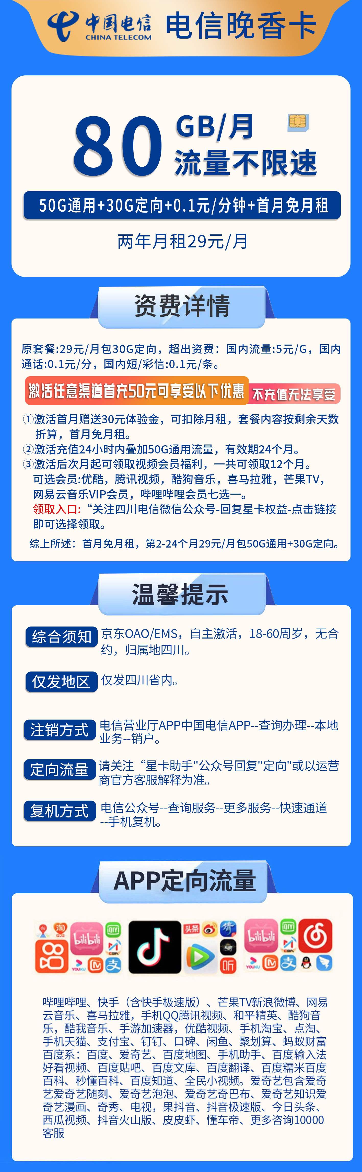 365套餐网，电信晚香卡资费套餐介绍